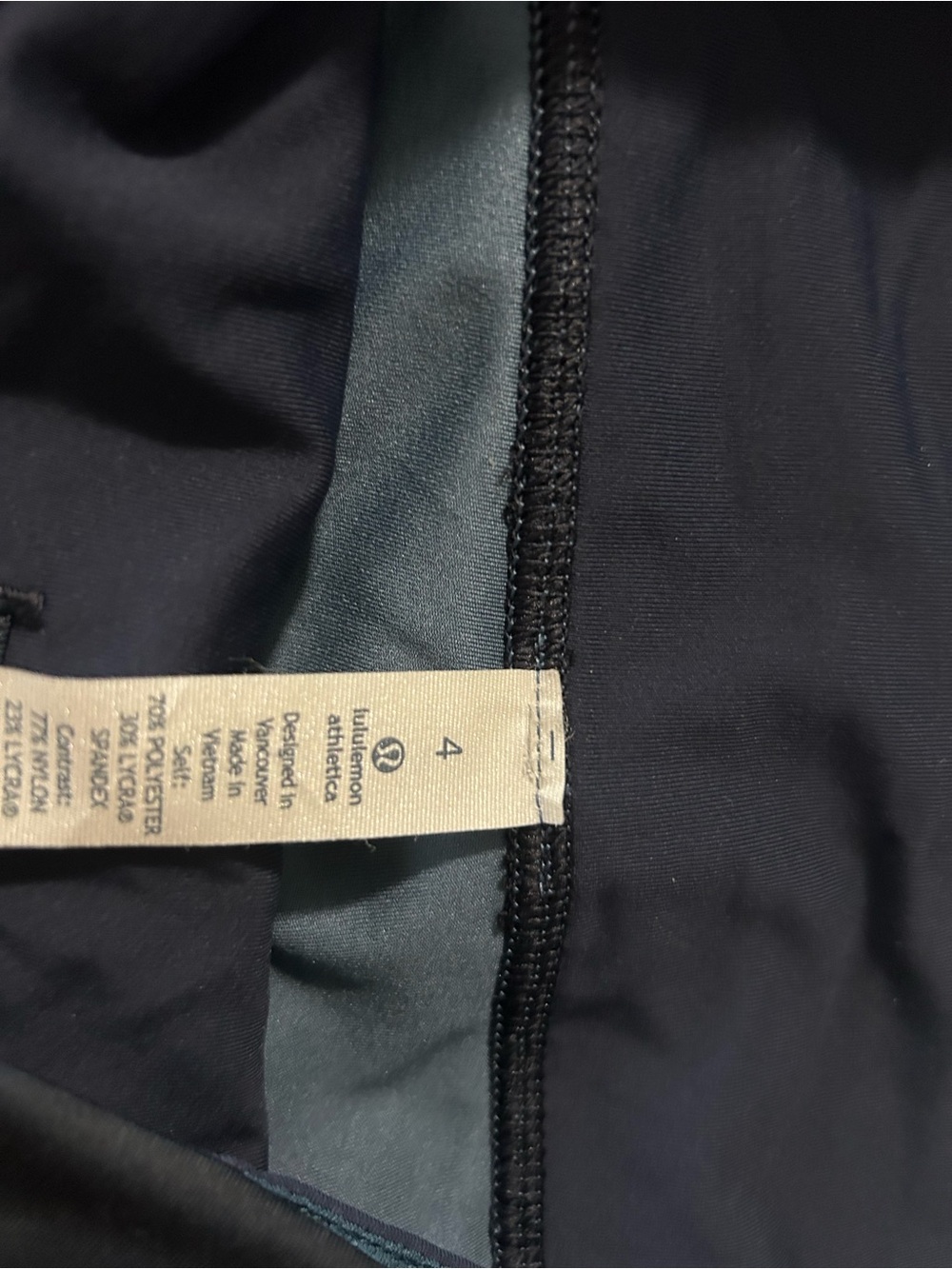 lululemon athletica Navy Blue/Teal Workout Capris